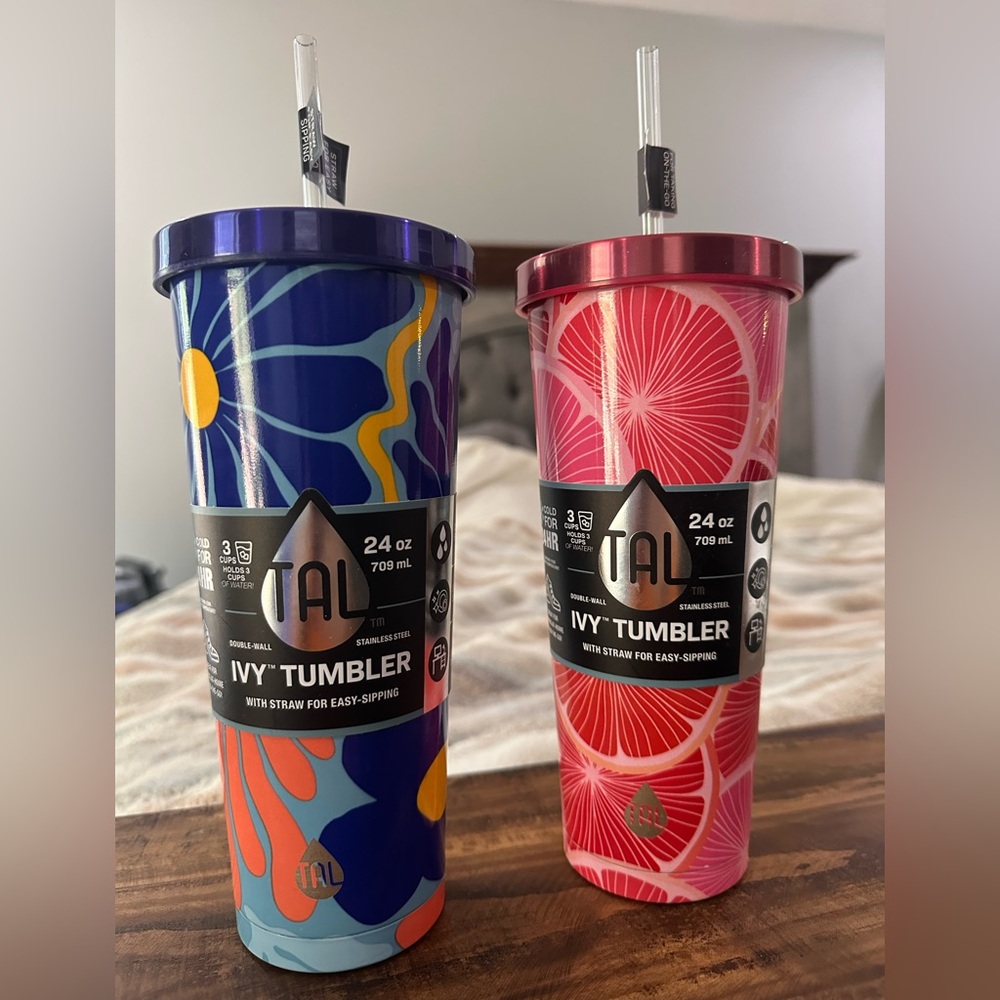 Ivy Tumbler Set - Blue and Pink